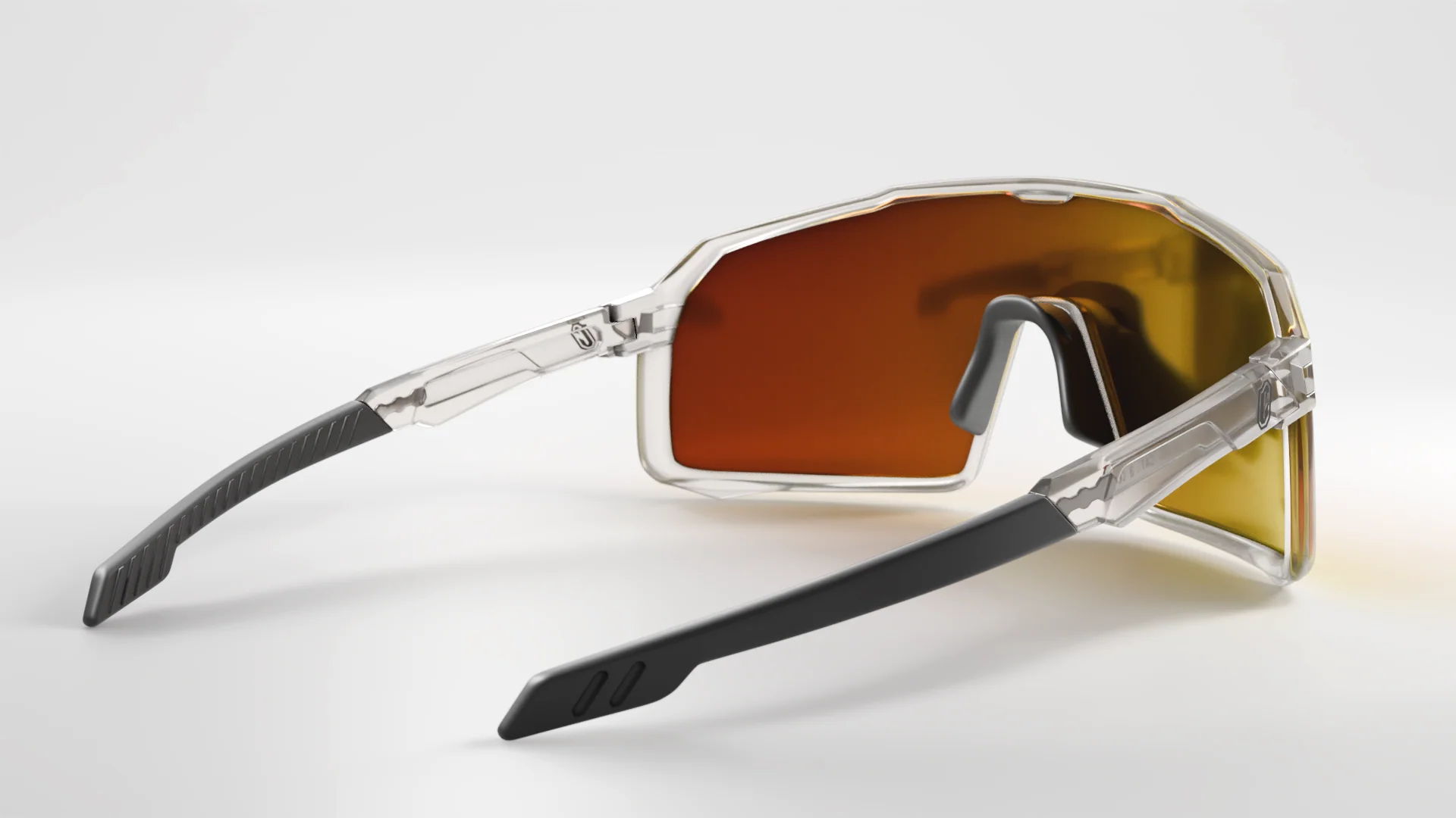 Collective Epsilon Sunglasses - Clear/Orange - Image 6